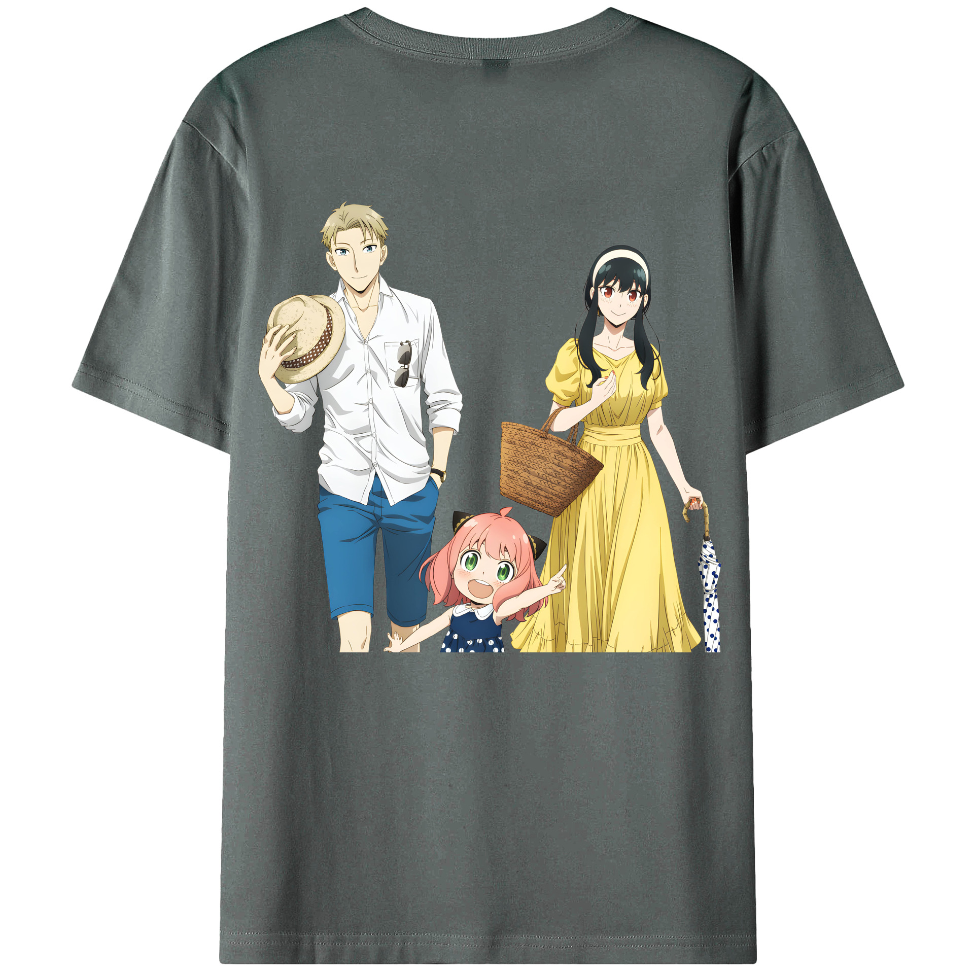 （画像用） SPY×FAMILY间谍家家酒 綿100％ メンズ半袖Tシャツ（バックプリント） 通気性